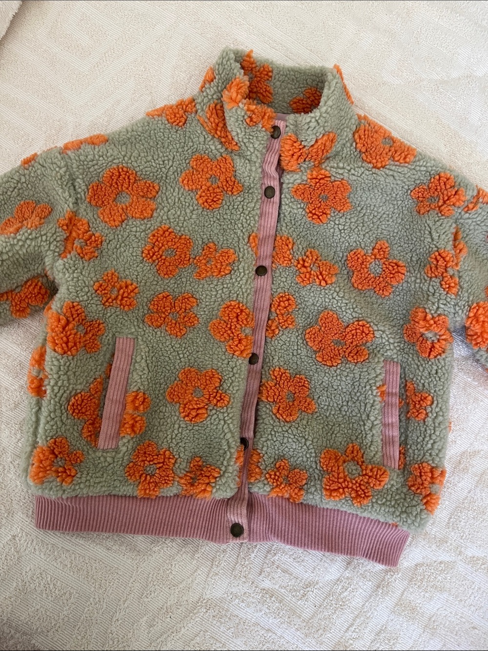 Nora Madison | Flower Sherpa Jacket